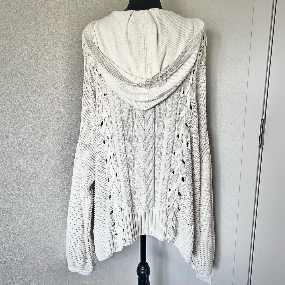 RARE • Free People Corset Lace-Up Oversized Sweater • - Picture 7 of 10